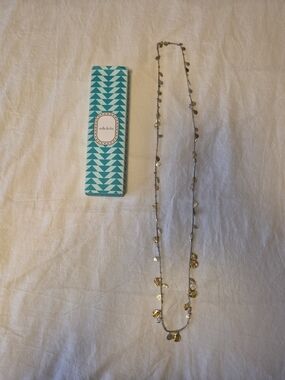 Stella & Dot Gold and Silver Mixed-Metal Disc Station Necklace
